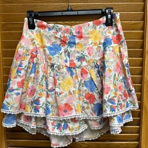 Altar'd State Floral Multicolor Skirt